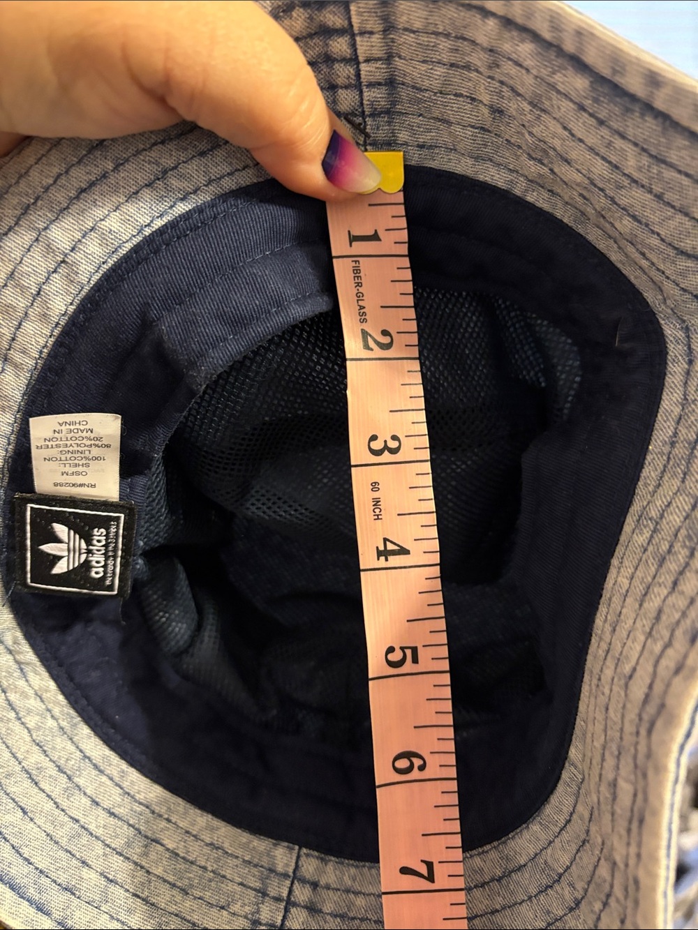 Adidas Chambray Denim Blue Wash Embroidered Logo Bucket Hat OSFM 2021 style - Picture 14 of 14